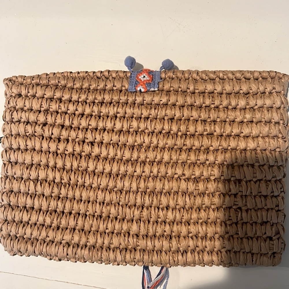Fallon And Royce Straw Boho Summer Clutch Handbag - Picture 3 of 5